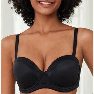 SEA BBOT Padded Push-up Anti Slip Multiway Strapless Bra In Black Sz 34D New